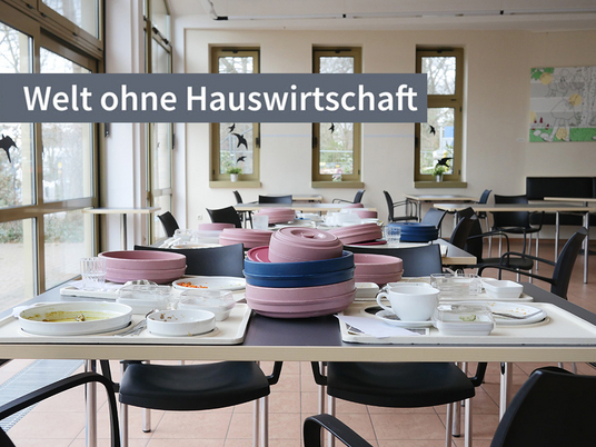 Immanuel Albertinen Diakonie | Nachrichten | (K)eine Welt ohne Hauswirtschaft | Welttag der Hauswirtschaft |Immanuel Dienstleistungen | Kantinentisch voll mit benutztem Geschirr